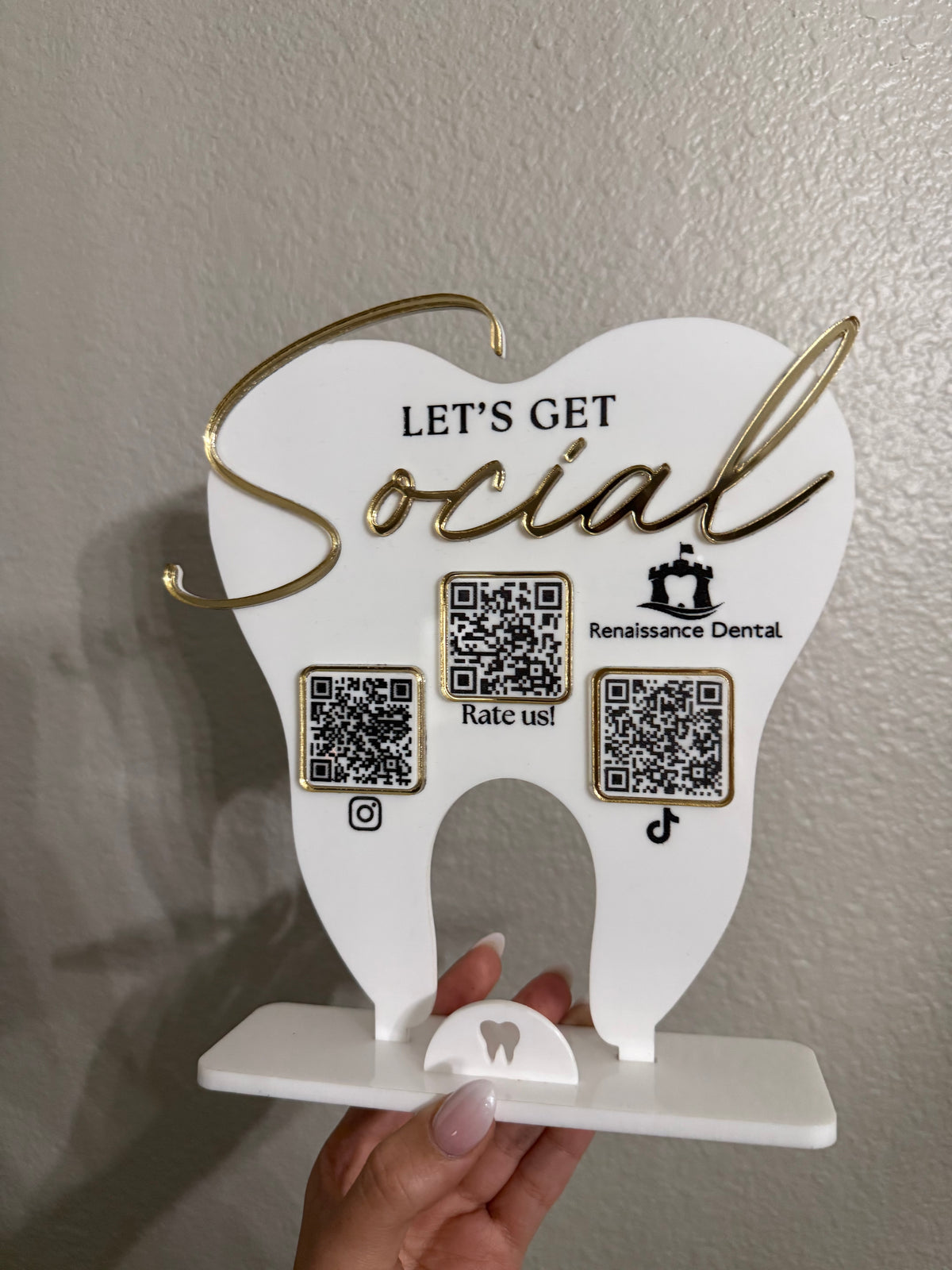 Custom shaped QR code sign