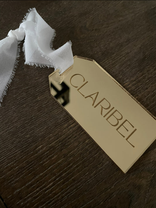 Gold Acrylic Tag