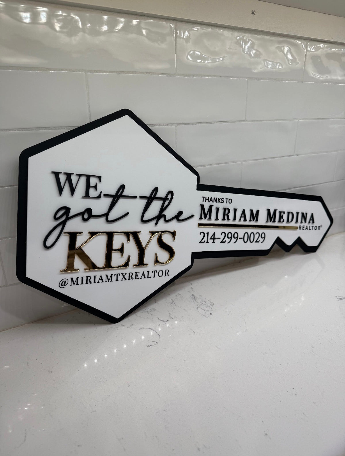 Custom Realtor Key Sign | Single Sided