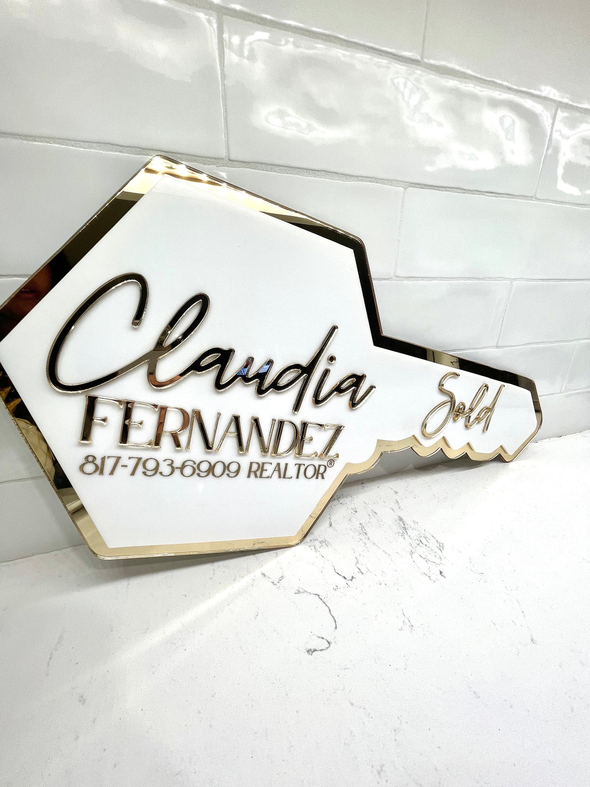 Luxury Realtor Key Sign | personalized Sold Sign | Key Sign | Realtor Closing Sign